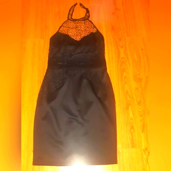 (S)🆕️💲⬇️Vtg Black Collection By Portia And Scarlett Rare Crochet Rose⚘️Dress - Picture 3 of 5